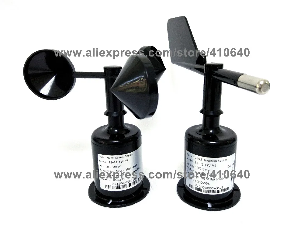 Wind Direction Sensor AND Wind Speed Sensor DC 12V Power Supply 1 to 5V Voltage Signal From Factory Directly 5 Sets Per Order