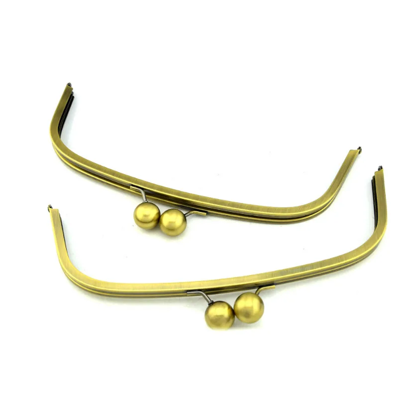 

32 x 11.5CM curved Purse Frame large size non-porous hinges Clutch Frame sweeping ancient ears 25MM solid large glass beads