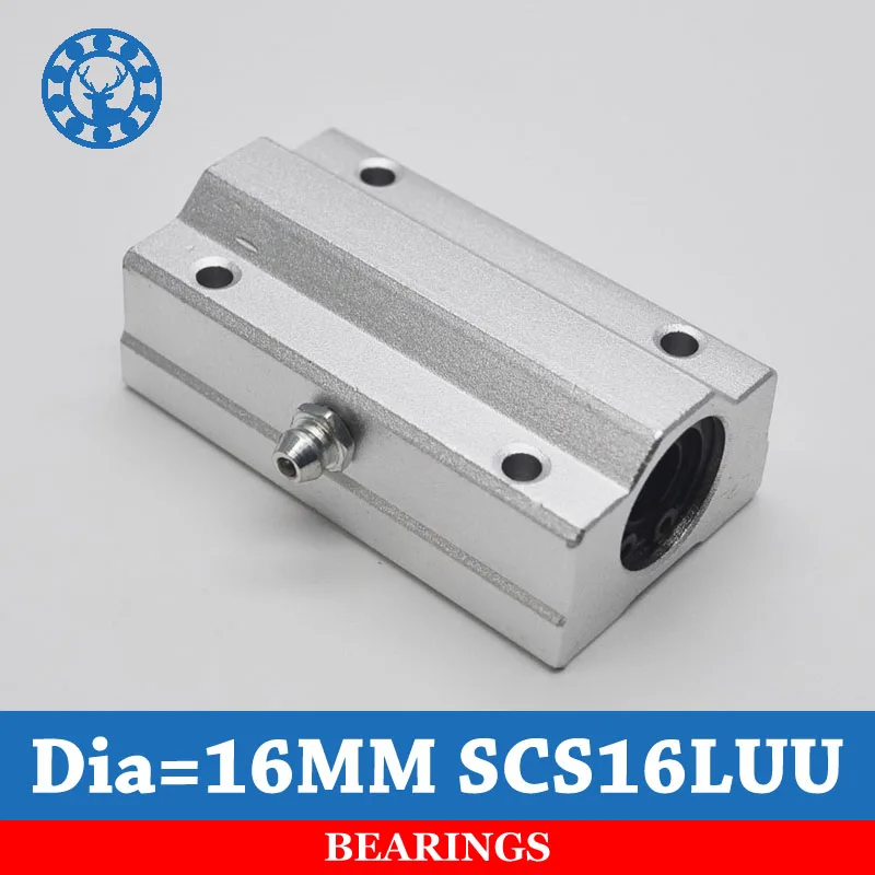 

2pc SC16LUU SCS16LUU 16mm Linear Ball Bearing Block CNC Router pillow For 16mm Linear Shaft