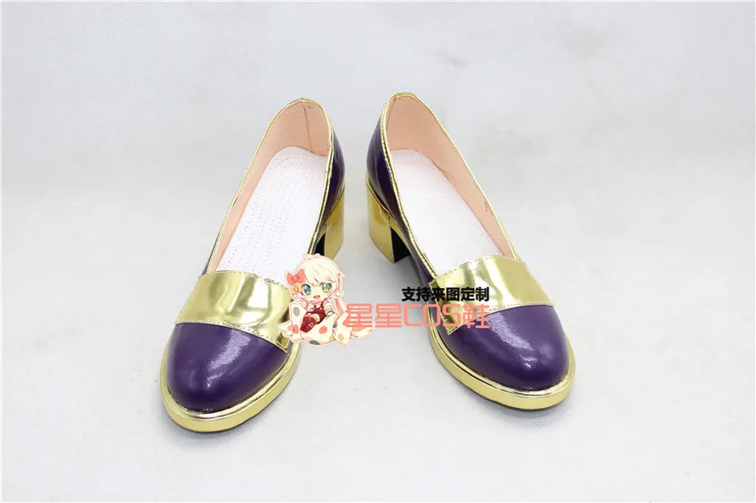 Fairy Tail Lucy Heartphilia Girls Purple Cosplay Shoes Boots X002