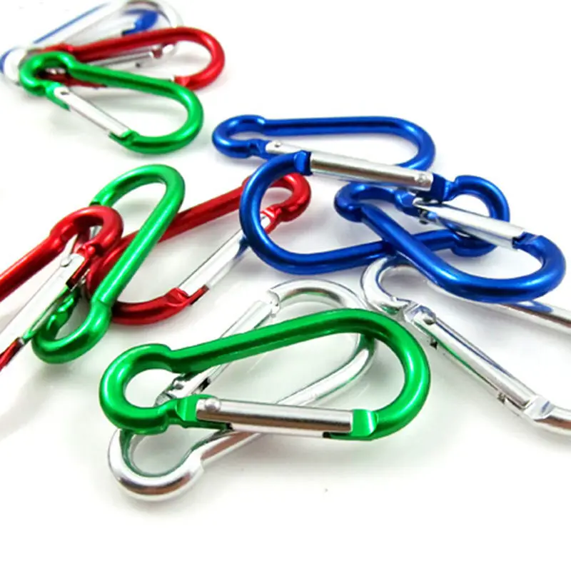 60X Simple Aluminum Carabiner Camp Snap Hook Keychain