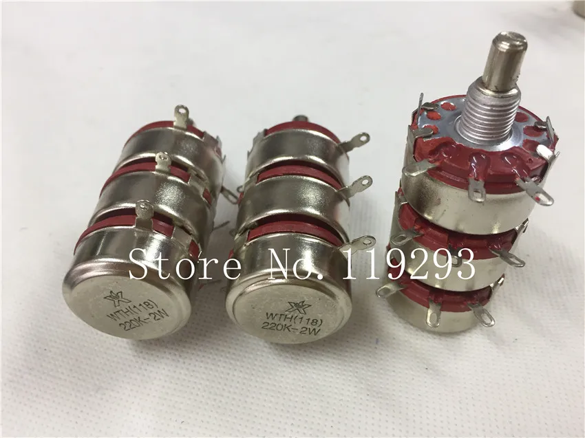 [BELLA]WTH 118 2W triple potentiometer 1K 2.2K 4.7K 10K 22K 47K 100K 220K 330K 470K 680K 1M 2.2M(2M)--5pcs/lot