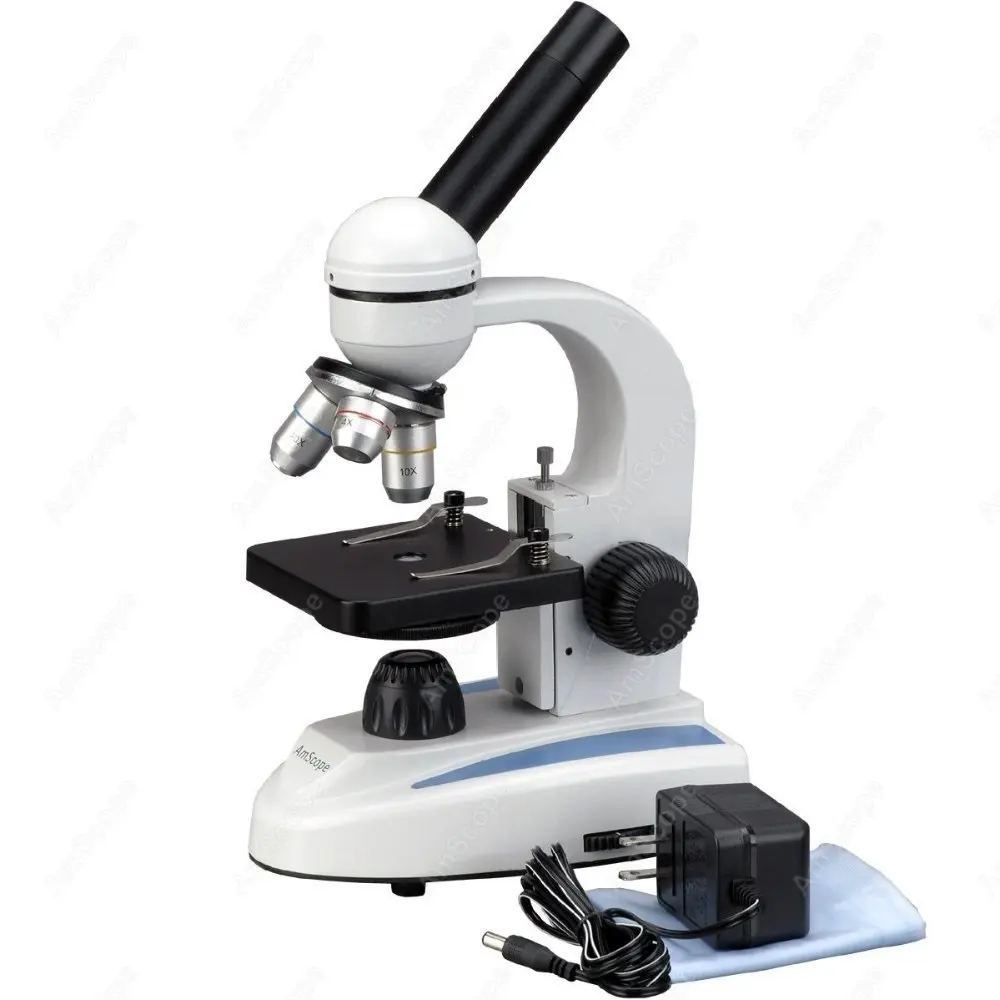 

Biological Compound Microscope--AmScope Supplies 40X-1000X Student Kids Metal Frame Glass Optics Biological Compound Microscope