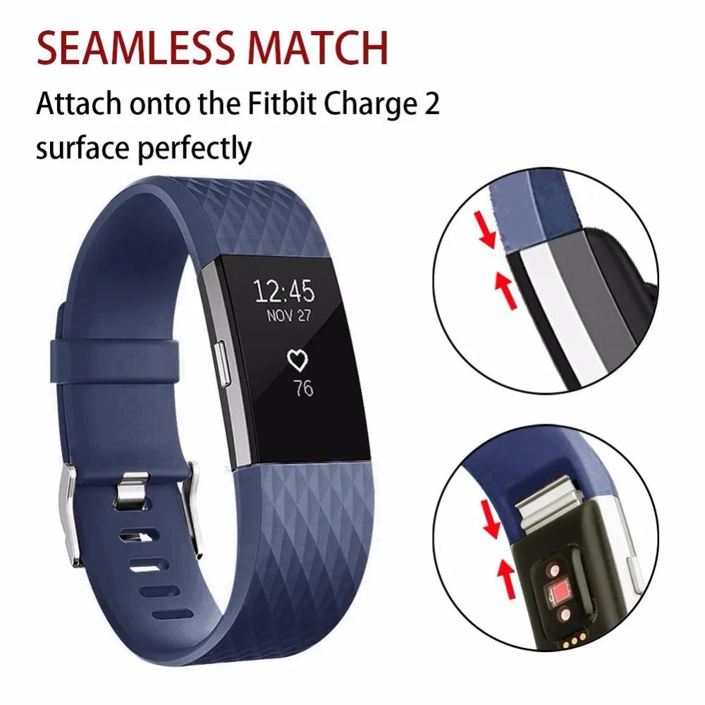 3D Silicone Replacement Straps For Fitbit Charge 2 Band Smart Watch Bracelet For Fitbit Charge2 Band Wristband Strap