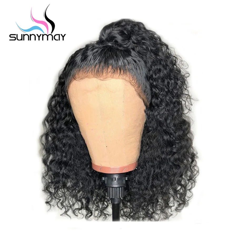 

Sunnymay 13x4 Lace Front Wigs With Baby Hair Curly Bob Lace Front Human Hair Wigs Pre Plucked Remy Hair Wigs Bleached Knots