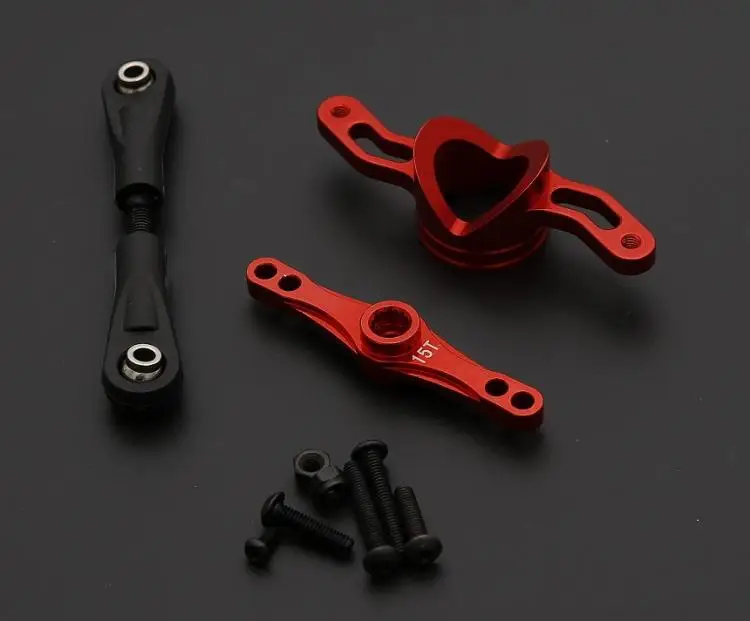 CNC Aluminum Push-Pull Steering Kit 15T 17T for LOSI 5IVE-T ROVAN LT KING MOTOT X2