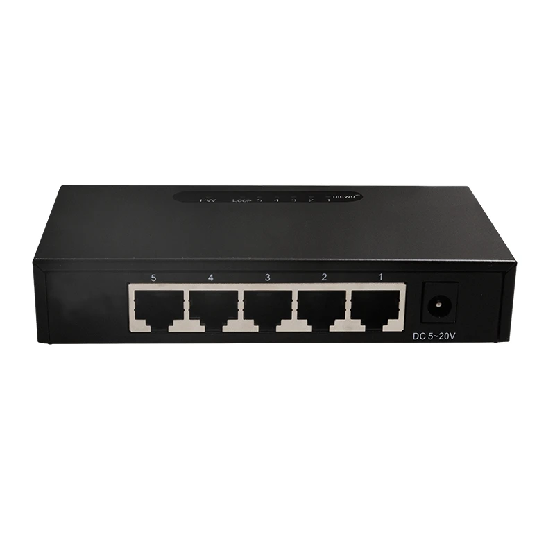 DIEWU Ethernet switch MediaTek/MTK7530 1000 mbps 5 Gigabit network port of 10/100/1000 mbps Loop warning network switch