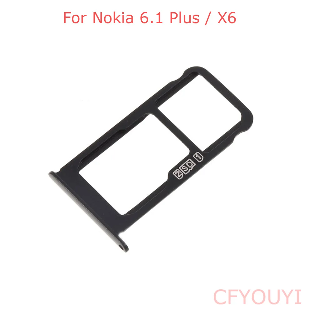 Untuk Nokia 6.1 (5.5 Inci) /6 2018 Dual Sim Card Tray Pemegang Slot Menggantikan Bagian untuk Nokia 6.1 Plus X6 2018