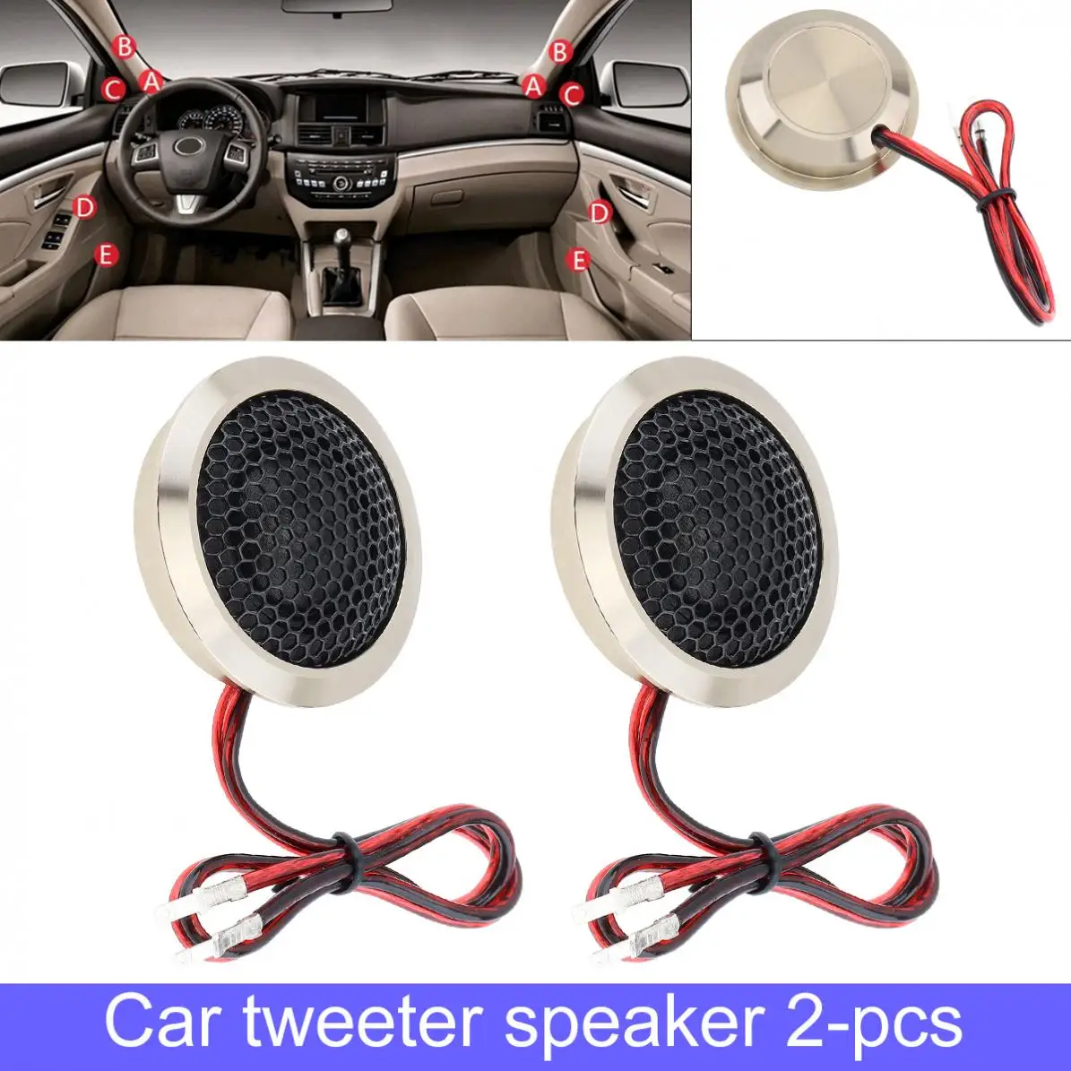 2PCS 1,5 Inch 12V 150W Q25 Aluminium Legierung Hohe Effizienz Mini Auto Dome Hochtöner Lautsprecher für Auto audio System