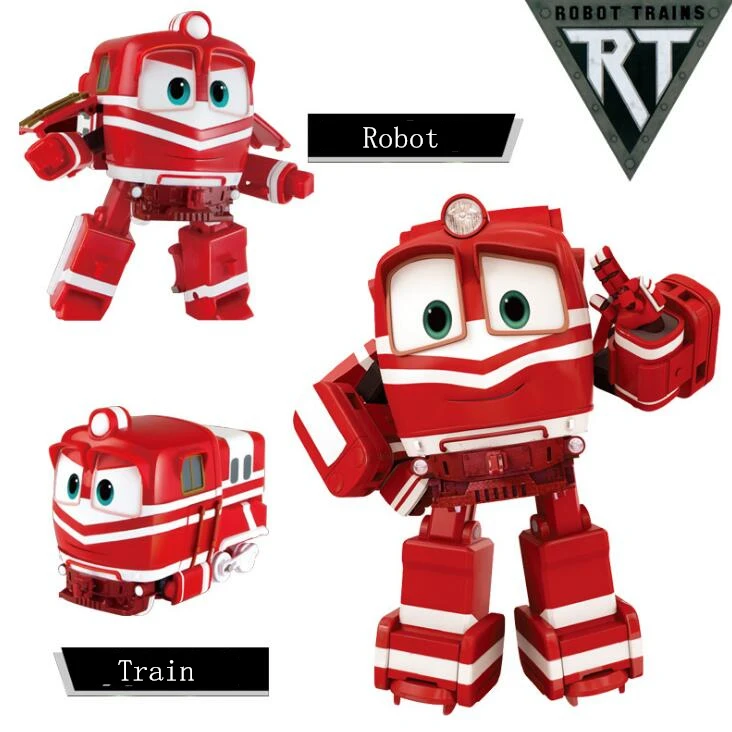 NEW 4pcs/lot Robot Trains figures Transformation robot Kay Train Deformation Train Car Action Figure Toys for children