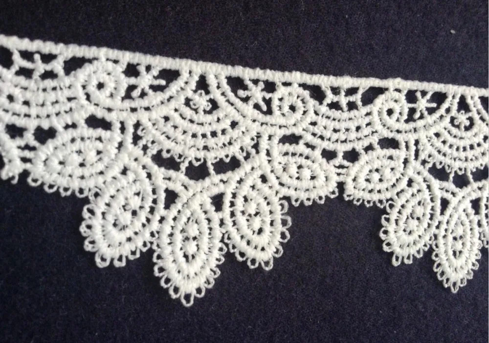 

4cm wide milk fibre flower embroidery lace trim,Eco-Friendly soft touch flower lace trimmings XERYzx150422-16