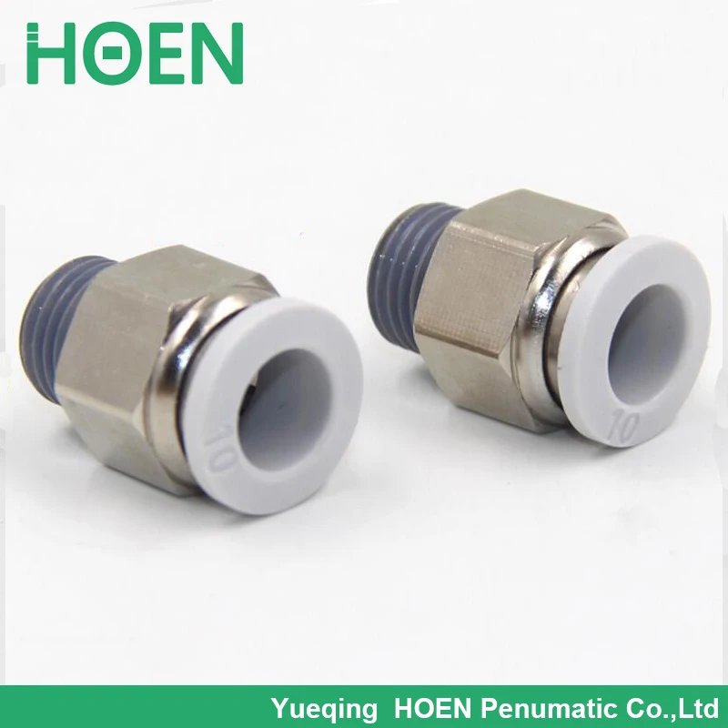 

PC10 01 Pneumatic Air Fittings Male Straight Thread Union Push-in Fittin 10mm joint pipe 1/8 Thread Air Quick Conneactor PC10-01