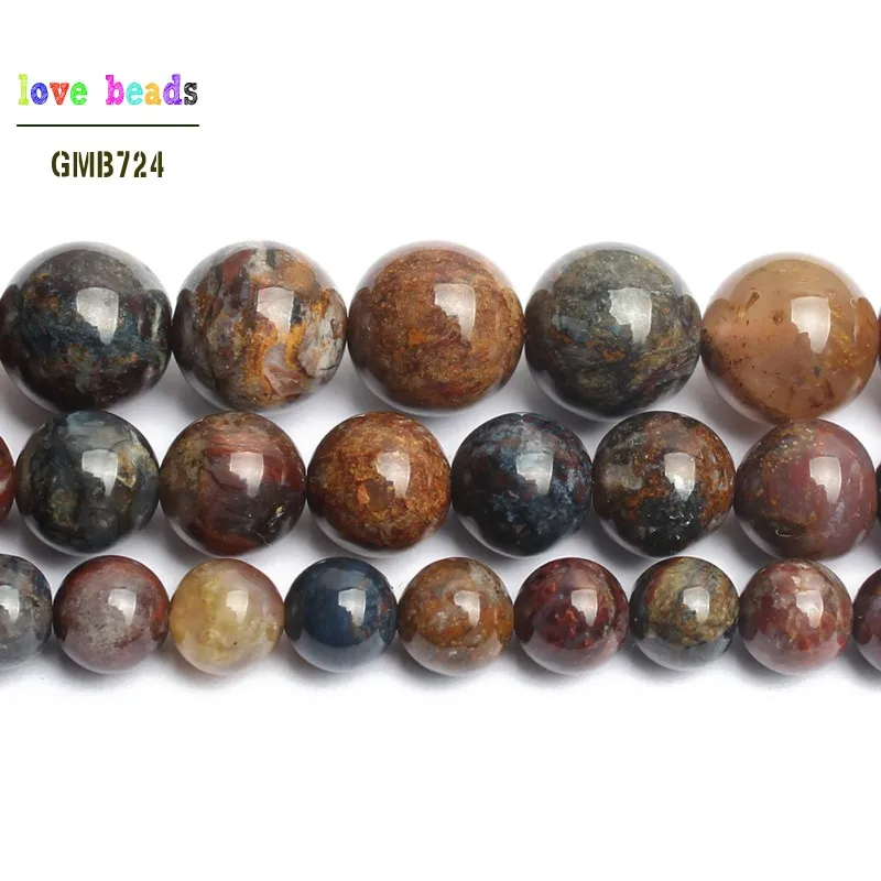 Natural Stone Beads Pietersite Stone Round Loose Beads for Jewelry Making 15inche/strand Diy Bracelet Necklace