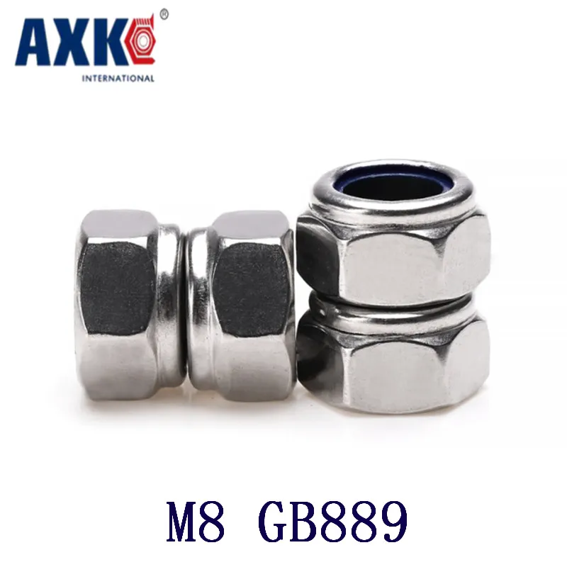 2023 Limited New Stainless Steel Rod Decor Wood Furniture Axk 5pcs 316 A4-80 Nylon Locknuts / Self-locking Nut Lock M8 Gb889