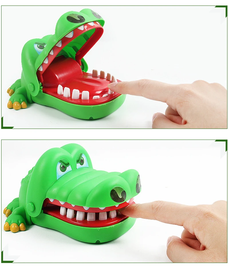 Crocodile Teeth Toys Children's Crocodile Bites Fingers Reaction Training Novelty Children's Lucky Game Trick Decompression Toy