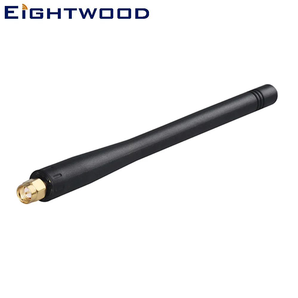 Eightwood 868Mhz Rubber Duck Vertical Antenna Aerial 3dBi SMA Plug Male Coaxial Connector Straight for Ham Radio Antenna 2PCS