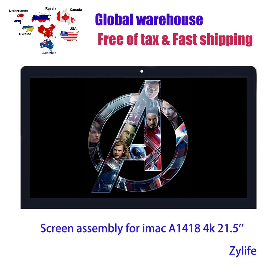 

for iMac A1418 4K 21.5" Retina LCD Screen Panel Full Screen Assembly EMC:2833 LM215UH1-SDA1 2015