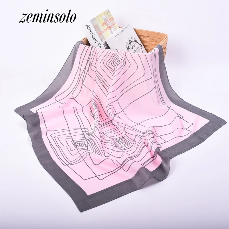 Hot Sale New Style Satin Silk Scarf For Women Bandana Fashion Soft Thin Scarves Female Spring Cachecol Silk Scarf Square 70*70cm