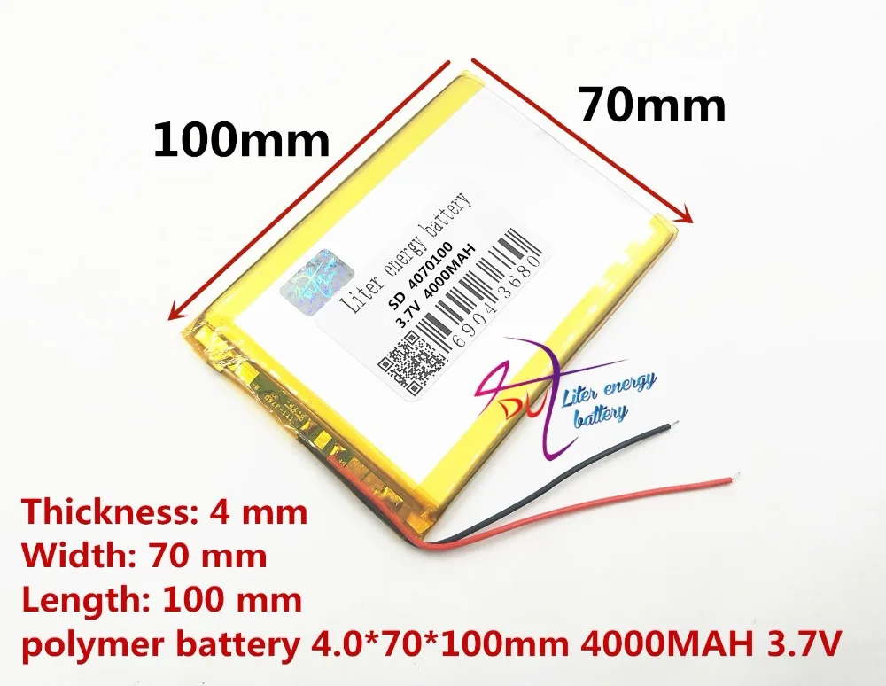 best battery brand 4068100 3.7V 4000mah 4070100 Lithium polymer Battery with Protection Board For PDA Tablet PCs Digital Product