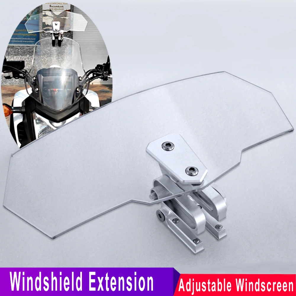 Wind Deflector Viento Moto Universal Windshield Motorcycle Windscreen Extension for Triumph Honda Kawasaki Suzuki Benelli Yamaha