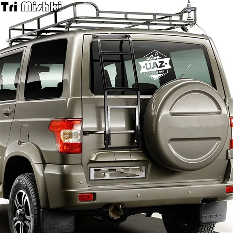 Tri Mishki HZX135# 15*16.7cm car sticker for uaz hunter 4x4 off road auto car stickers