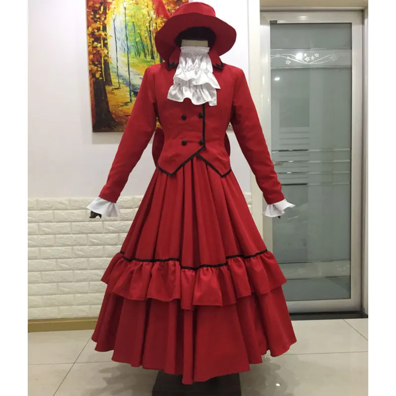 

Black Angelina Dares Cosplay Costume Madam Red Halloween dress