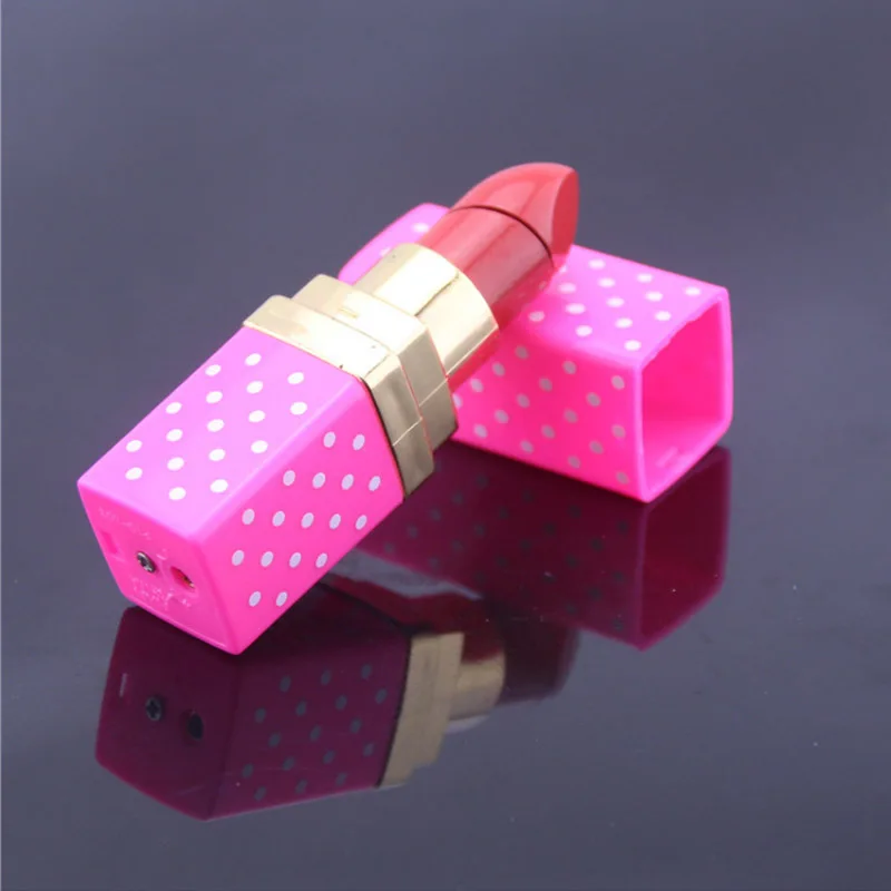 2017 Novelty Lipstick Shape Lighters Refillable Butane Gas Flame Cigarette Lighter Lady Fire Best Gift For Women Smokers