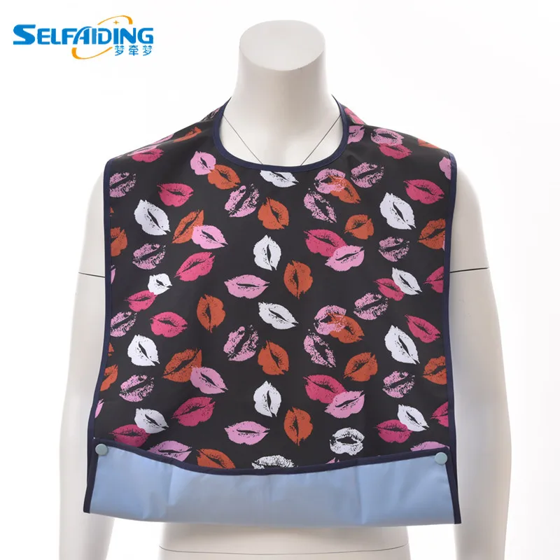 Large Adult Bib Lips Printing ,Clothes Protector AB-229C