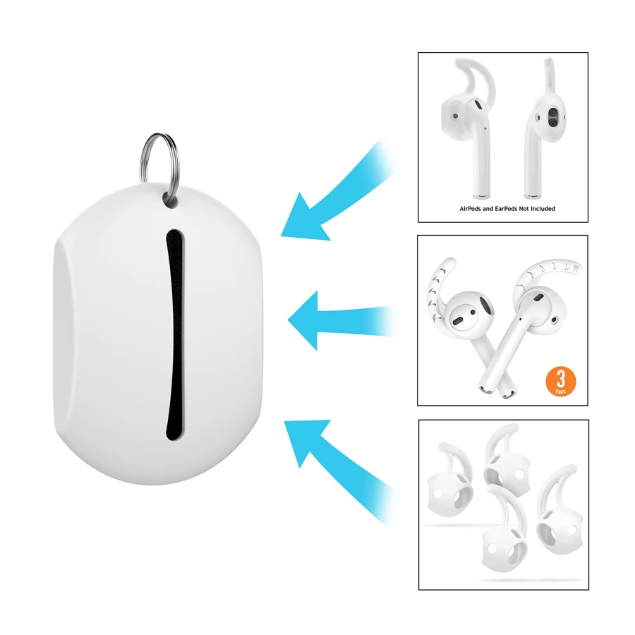 Mini Silicone Eartips Storage Case for Airpods Anti-lost Carrying Bag Pouch for Earpods Earbud Hook Cap Bag Earphone Accessories
