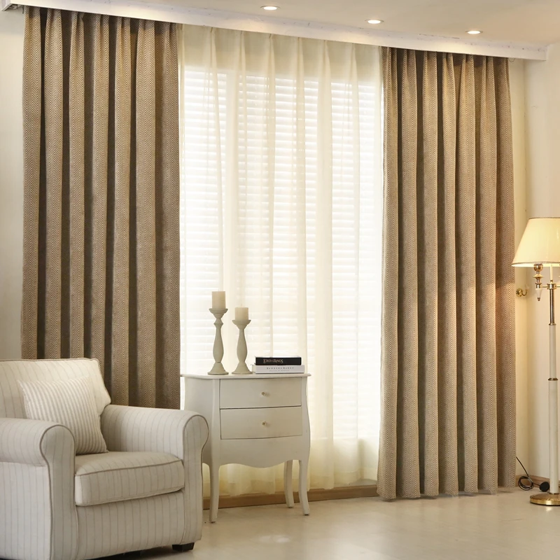 Simple Striped Decoration Blackout Curtains for the Bedroom  Modern Tulle Curtains for Living Room Window Curtains