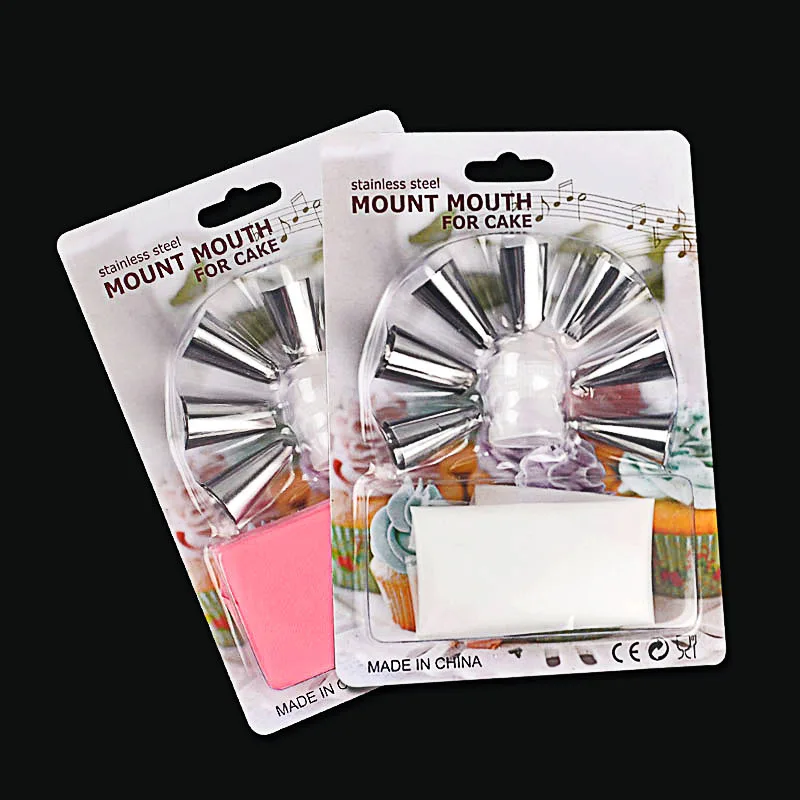 

9 шт. силиконовые кухонные аксессуары кондитерский мешок цветок глазурь для помадки, пирога, печенья инструменты для украшения выпечки DIY украшения инструмент для выпечки