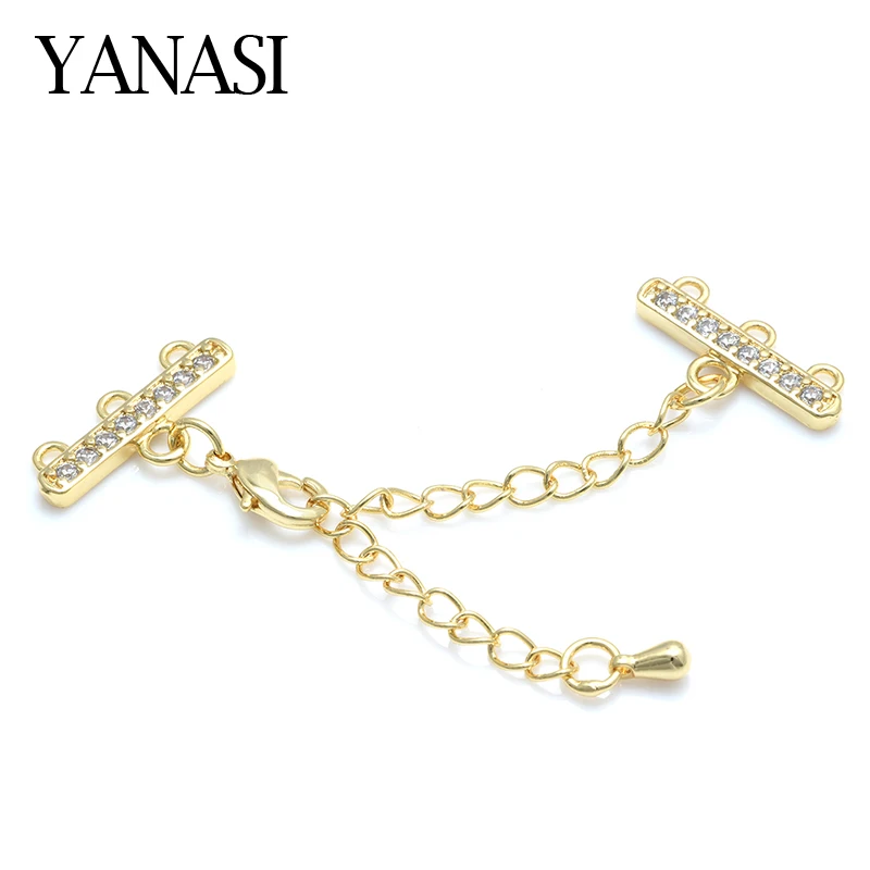 Diy Bracelet Clasp Hooks Lobster Chain  Zirconia Crystal Jewelry Accessories for Women Handmade Pearl Beads Necklace Bracelet