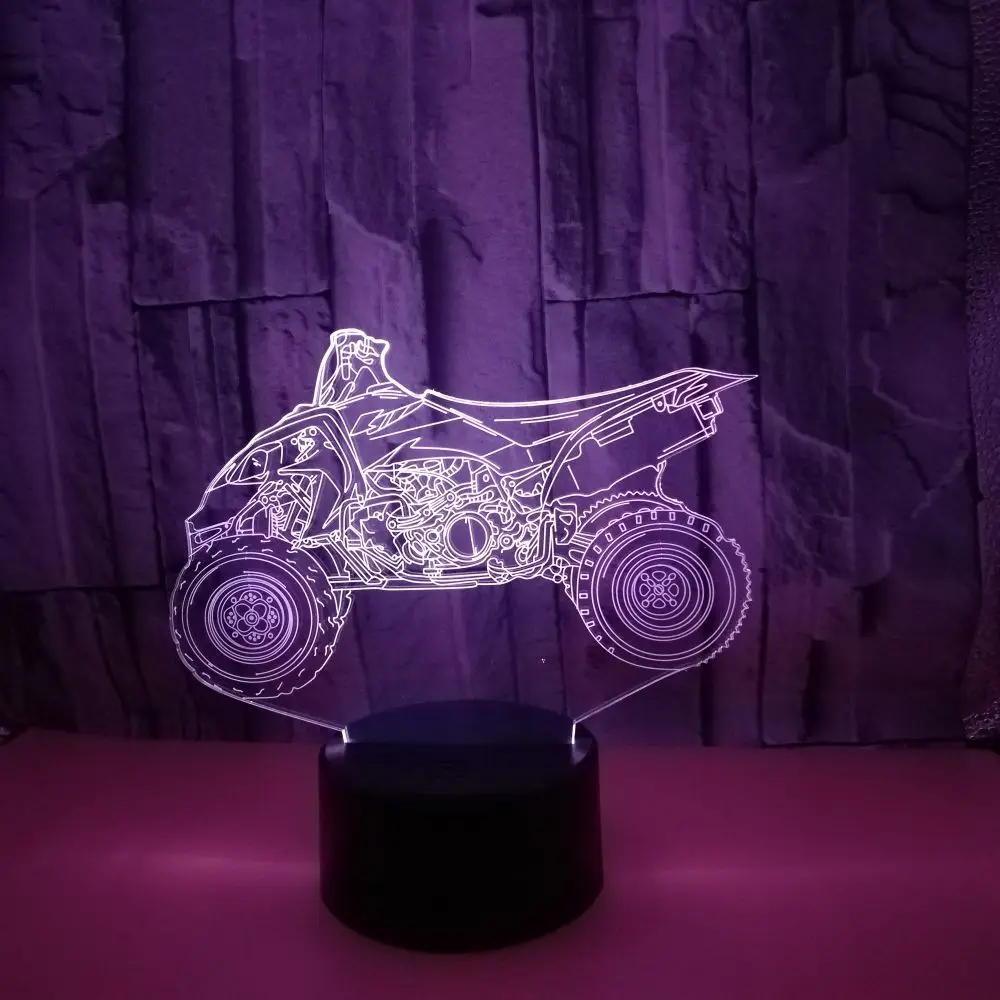 

New Motorcycle 3d Colorful Small Lamp Colorful Kids Room Led Kids Lights Lamps Lovely 7 color change 3D Lamp