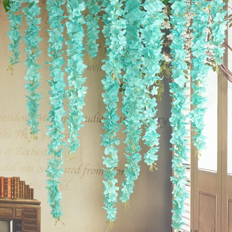 

150CM Long Artificial Hydrangea Wisteria Flower Vines Wedding Arch Garland Party Home Garden Garlands Decoration Florals