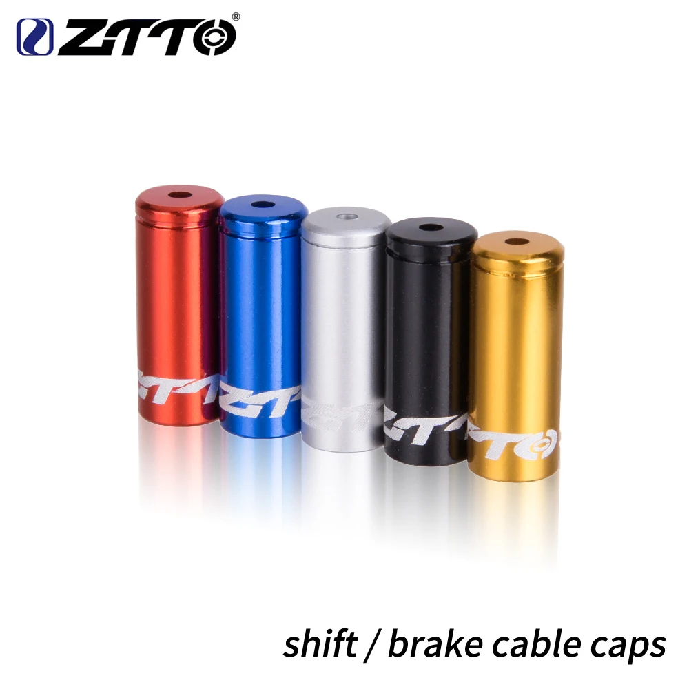 ZTTO Aluminum Alloy Cycling Bike Brake Cable Tips Crimps Bicycles Derailleur Shift Cable End Caps Inner Wire Ferrules New