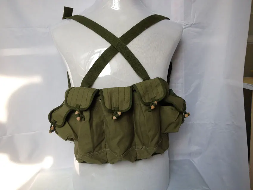 Original Vietnam War Chinese Type 56 AK Chest Rig Ammo Pouch- CN004