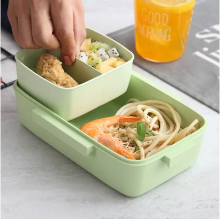 mylb New Microwave Lunch Box Independent Lattice For Kids Bento Box Portable Leak-Proof Bento Lunch Box Food Container