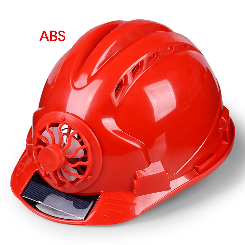 Summer Safety Helmet Solar Fan Helmet ABS Material Work Anti-mite Construction Site Breathable Sunscreen Solar Energy Generation