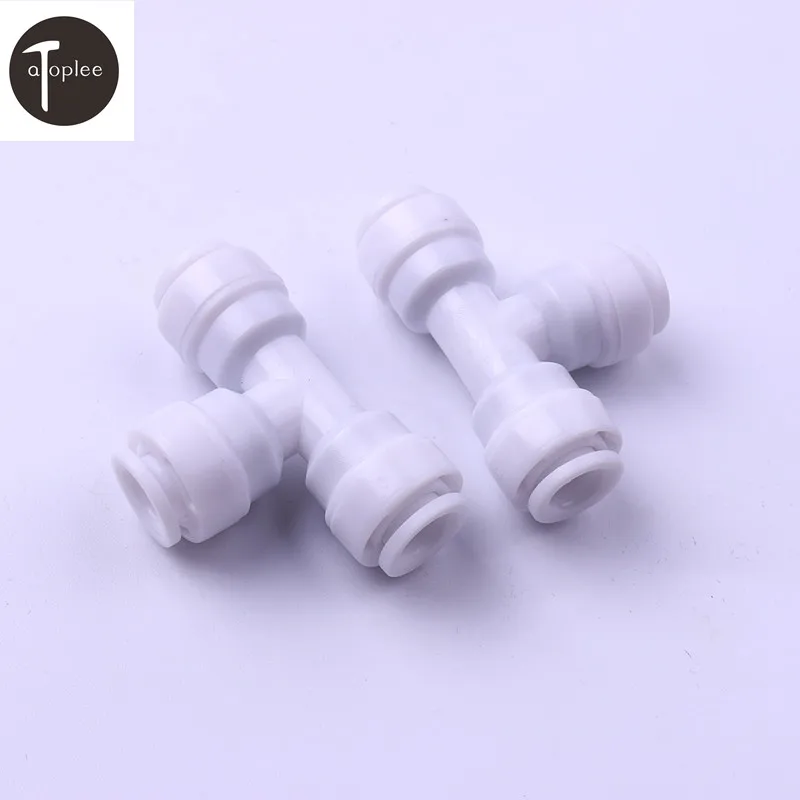 

2Pcs 1/4" 3 Way Union Water Filter Parts 1/4"x1/4"x1/4" Tube Union Tee Quick Connect Push Fit Water purifier Reverse Osmosis