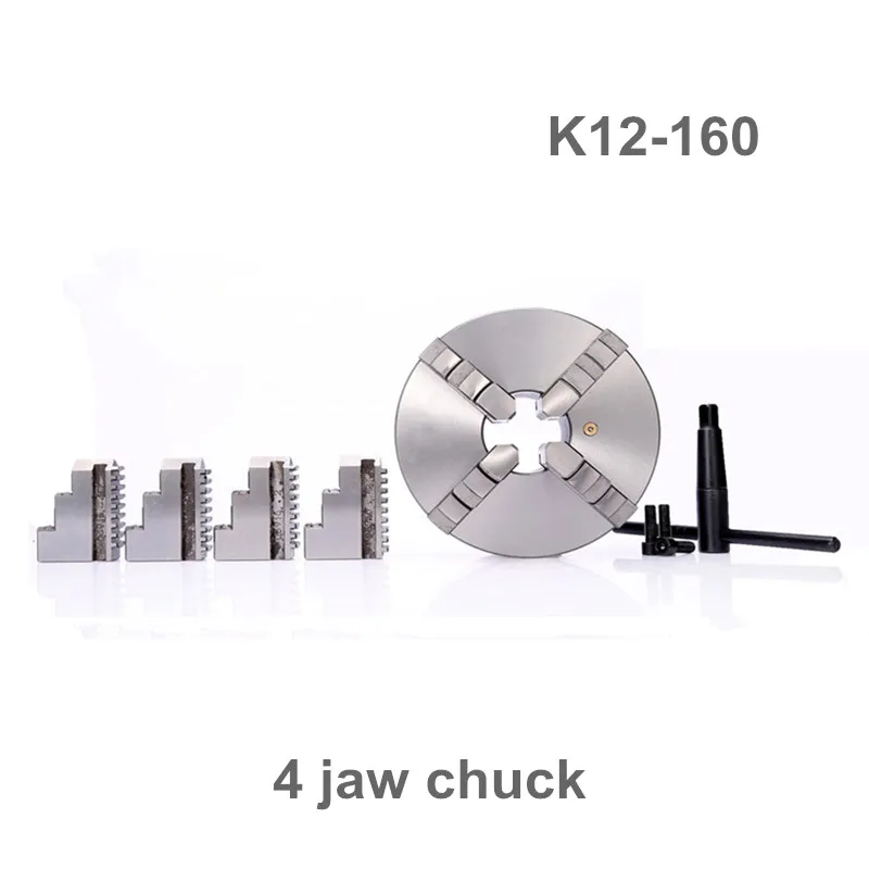 

6 Inch 4 Jaw LATHE Chuck CNC Self-Centering Chuck K12-160 K12 160 Hardened Steel for Drilling Milling Machine