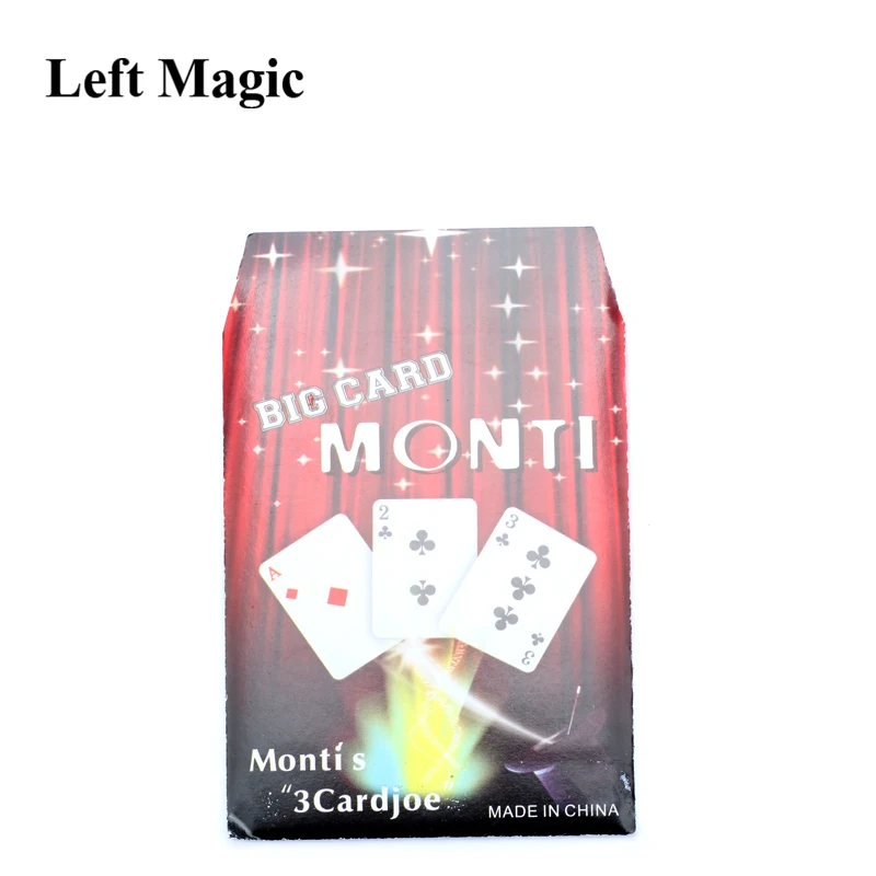 1 Pcs 3 Cards Monte Magic Card Three Card Poker Monte Card Trick Easy Classic Magic Tricks For Close Up Magic Illusion C2019