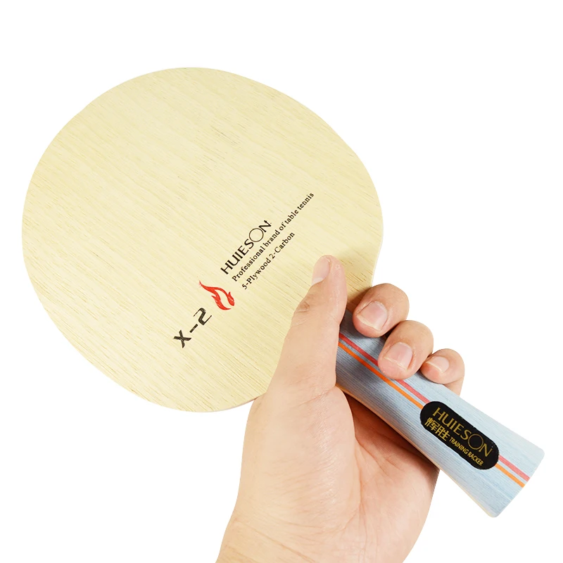 Huieson 7 Ply Hybrid Carbon Table Tennis Racket Blade with Big Central Ayous Wood for Fast Attack Loopkilling Training X2