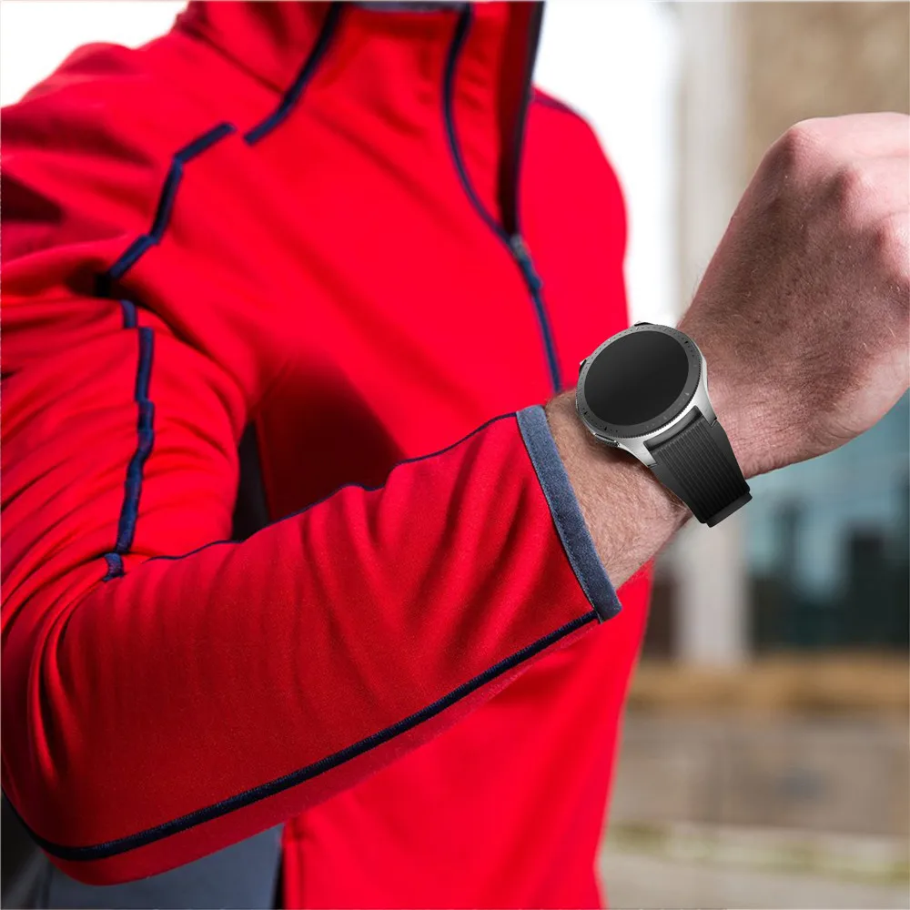 Pulsera deportiva de silicona suave para Samsung Galaxy Watch, repuesto de correa de reloj inteligente, 46mm, SM-R800
