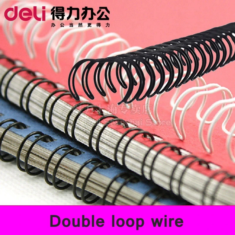 

50PCS/BOX A4 Size 1/2 pitch 23 rings 5/8-1" (15.9mm-25.4mm) Nylon coated double loop wires binding wire combs binding rings