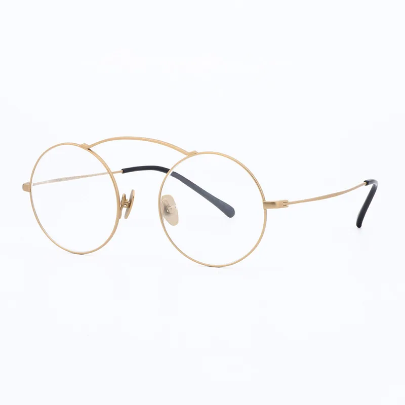 

YOUTOP Round Lightweight Full Rim Big Bridge Men's Optical Pure Titanium Frames Eyewear Prescription Eyeglasses Frames 7701