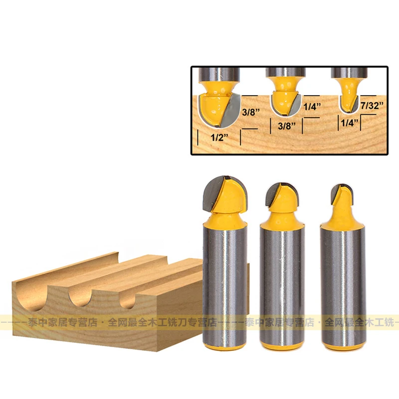 Woodworking Tool Core Box Arden Router Bit- 1/4*1/8 - 1/4\