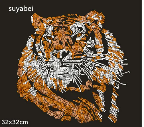 

Big tiger patches hot fix iron on transfer hot fix rhinestone applique iron on crystal transfers design stone