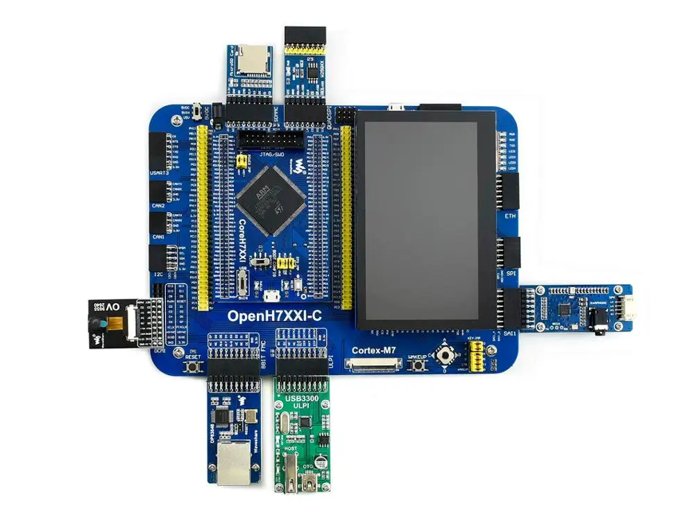 Imagem -05 - Pacote b Stm32 Placa de Desenvolvimento Projetado para o Microcontrolador Stm32h743iit6 Suporta Mais Expansão Openh743i-c