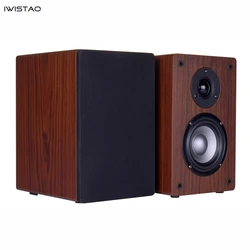 IWISTAO 2 Ways 4 Inch Passive Surround Speaker Desktop Bookshelf Computer Audio 75-20Khz 4/8 Ohms HIFI