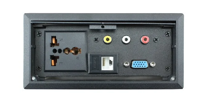 Universal RCA AV tabletop with VGA connector socket audiovisual service socket outlet box